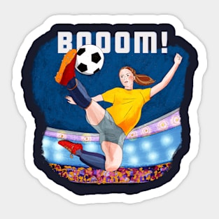 Booom! Soccer girl Sticker